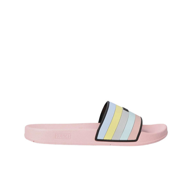 munich flat slider multistripe rosa