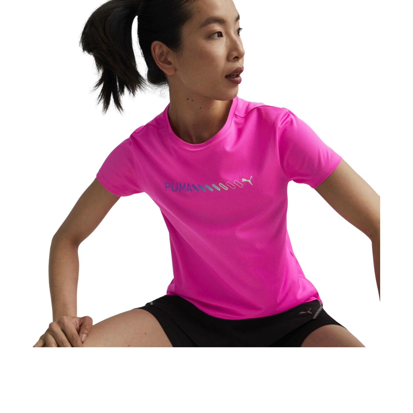 Puma Camiseta Run Logo Mujer